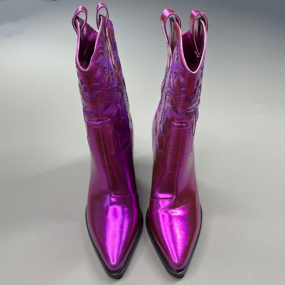 NEW Billini Boots Womens 9 purple black Sergio cowboy cowgirl western festival - Picture 3 of 13